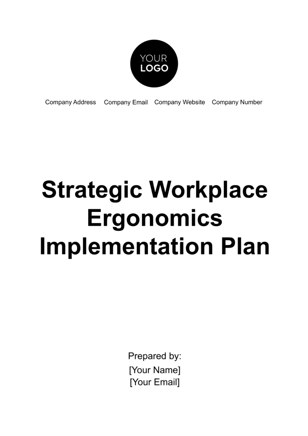 Strategic Workplace Ergonomics Implementation Plan Template - Edit Online & Download