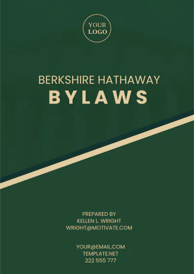 Free Berkshire Hathaway Bylaws Template to Edit Online