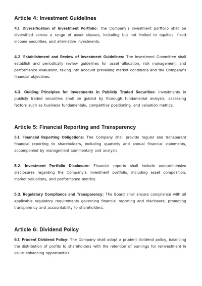 Free Berkshire Hathaway Bylaws Template to Edit Online