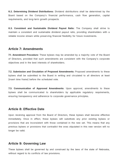 Free Berkshire Hathaway Bylaws Template to Edit Online
