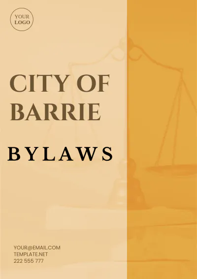 Free City Of Barrie Bylaws Template to Edit Online