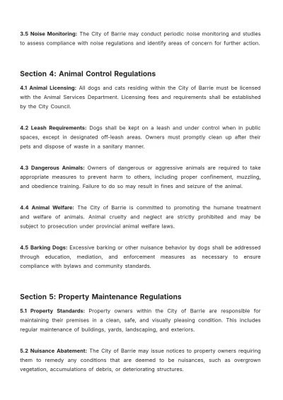 Free City Of Barrie Bylaws Template to Edit Online