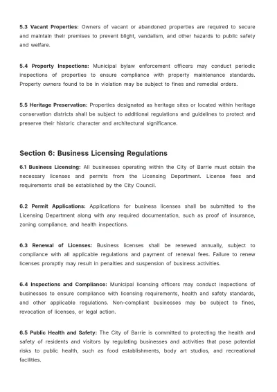 Free City Of Barrie Bylaws Template to Edit Online