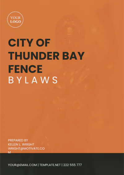 Free City Of Thunder Bay Fence Bylaws Template to Edit Online