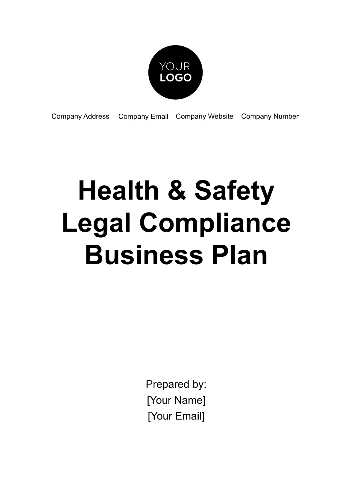 Health & Safety Legal Compliance Business Plan Template - Edit Online ...