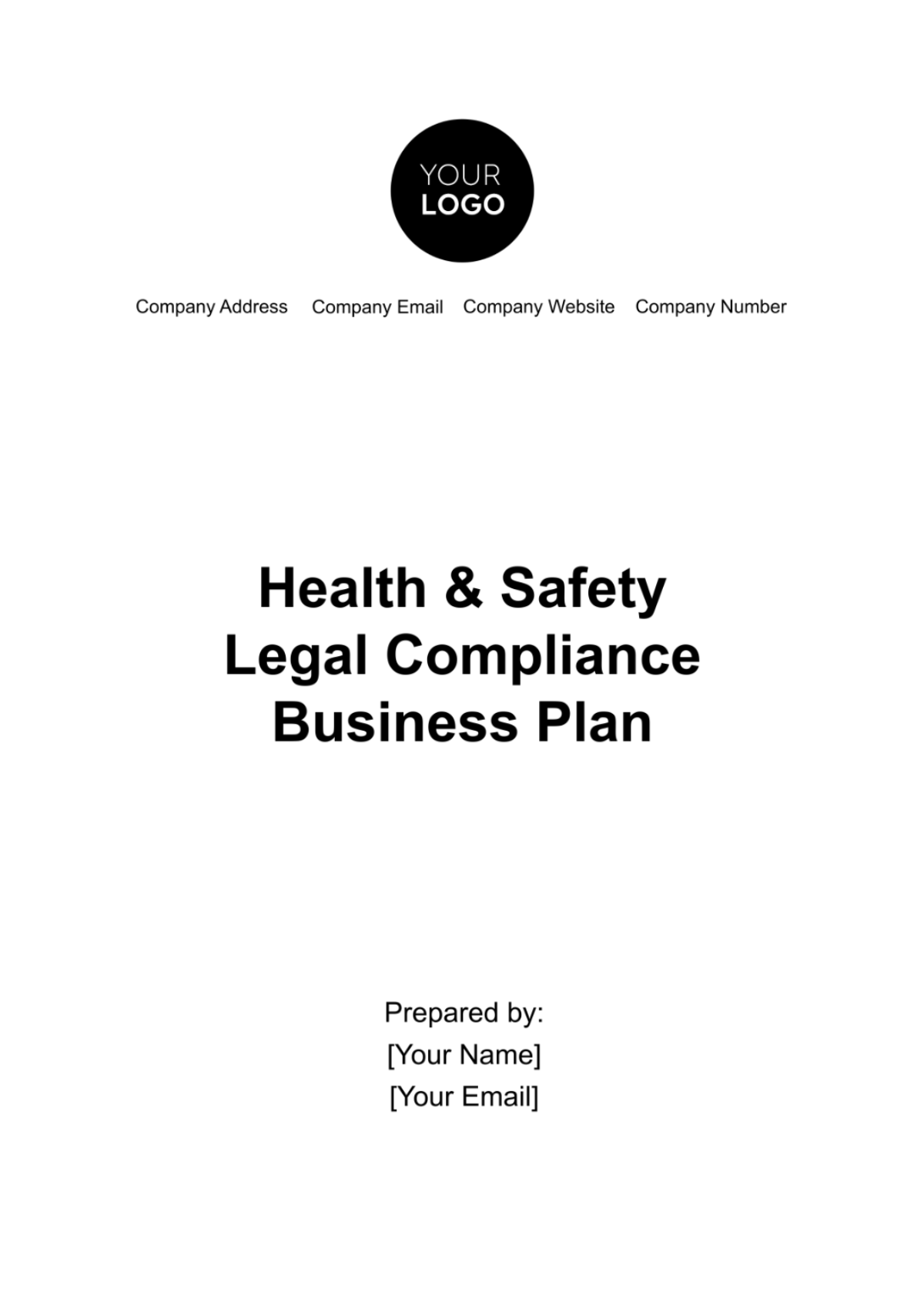 Health & Safety Legal Compliance Business Plan Template