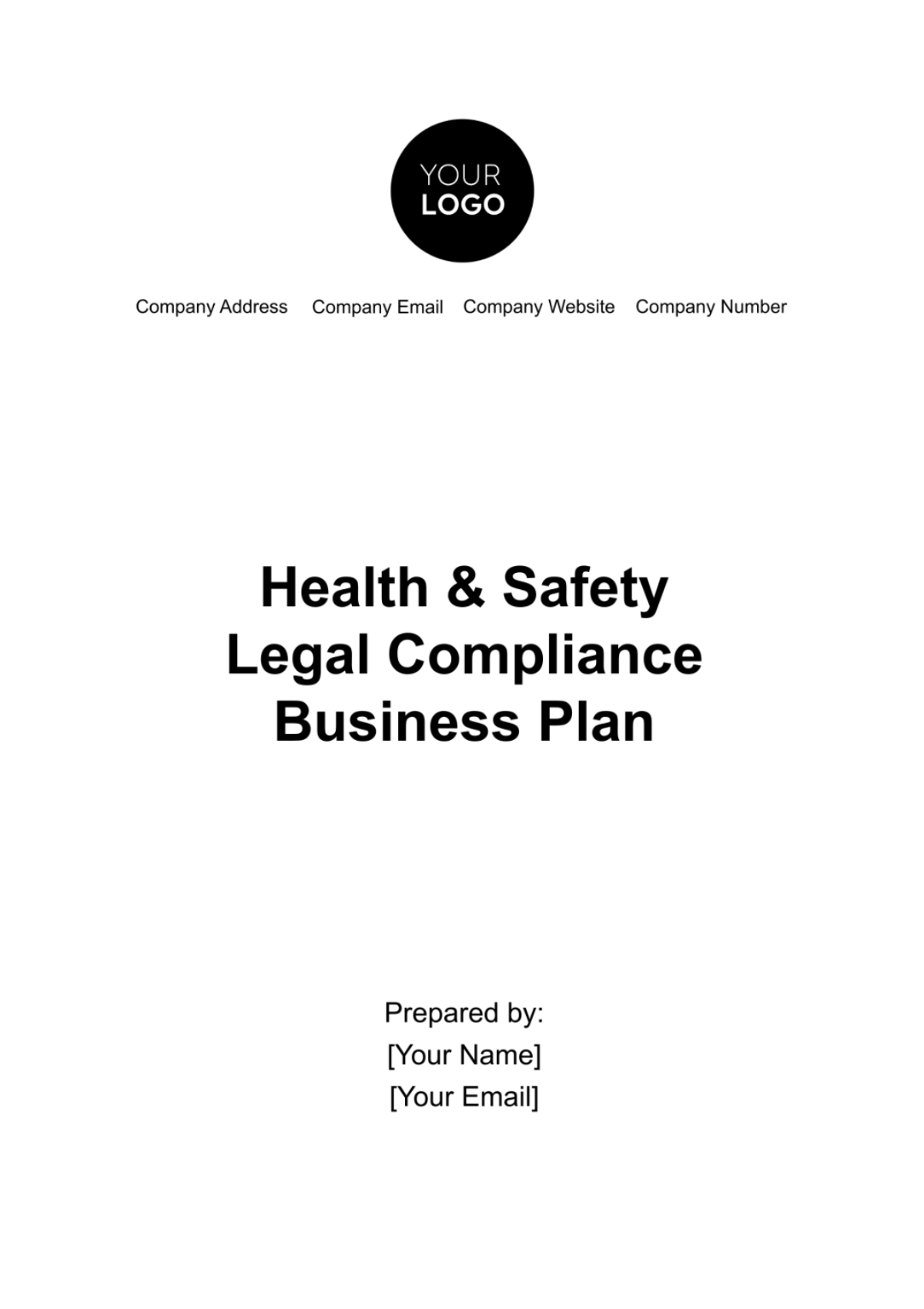 Health & Safety Legal Compliance Business Plan Template