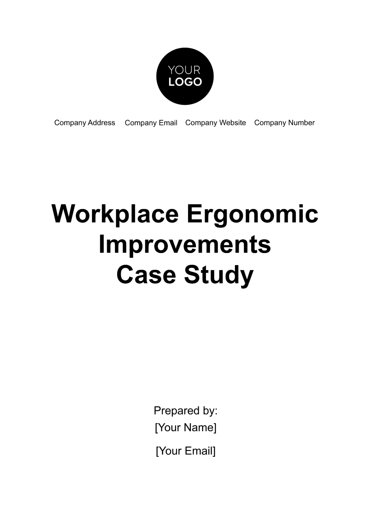 Free Workplace Ergonomic Improvements Case Study Template