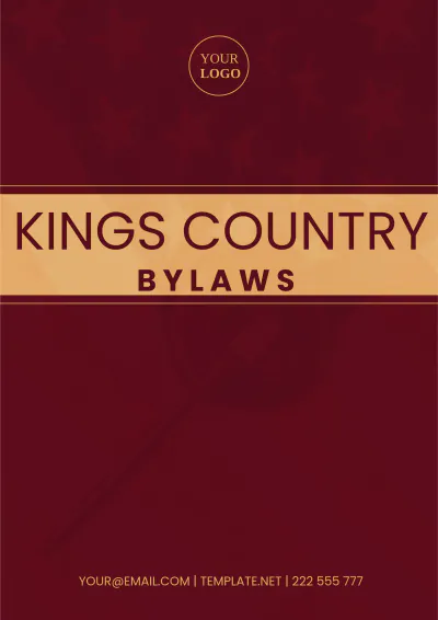 Free Kings County Bylaws Template to Edit Online