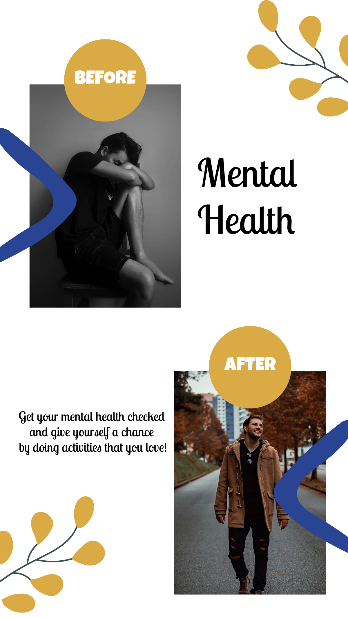 Free Mental Health Before and After Facebook Story Template