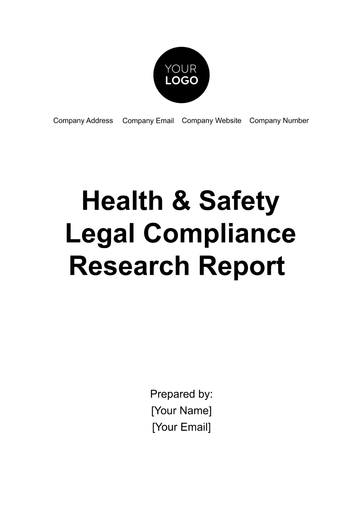 Free Health & Safety Legal Compliance Research Report Template