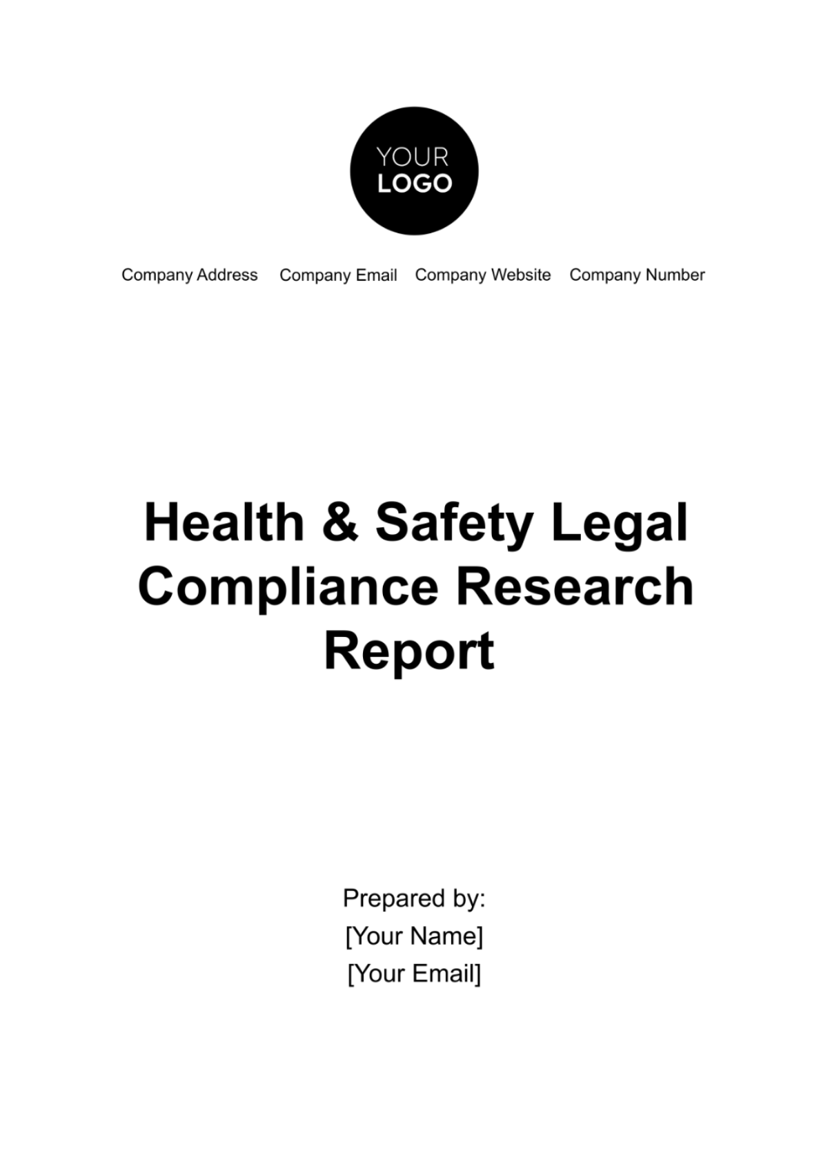 Health & Safety Legal Compliance Research Report Template