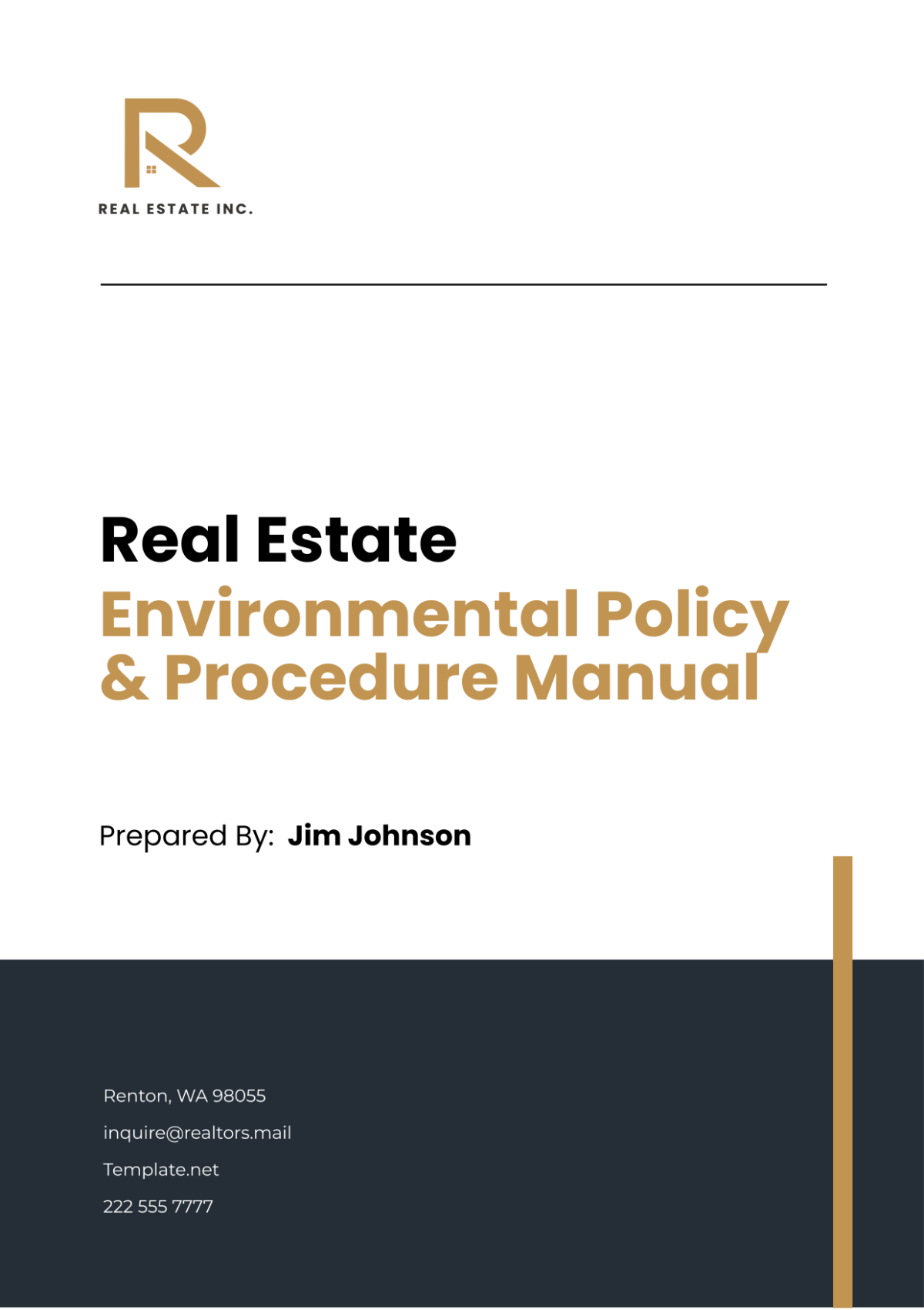 Real Estate Environmental Policy & Procedure Manual Template