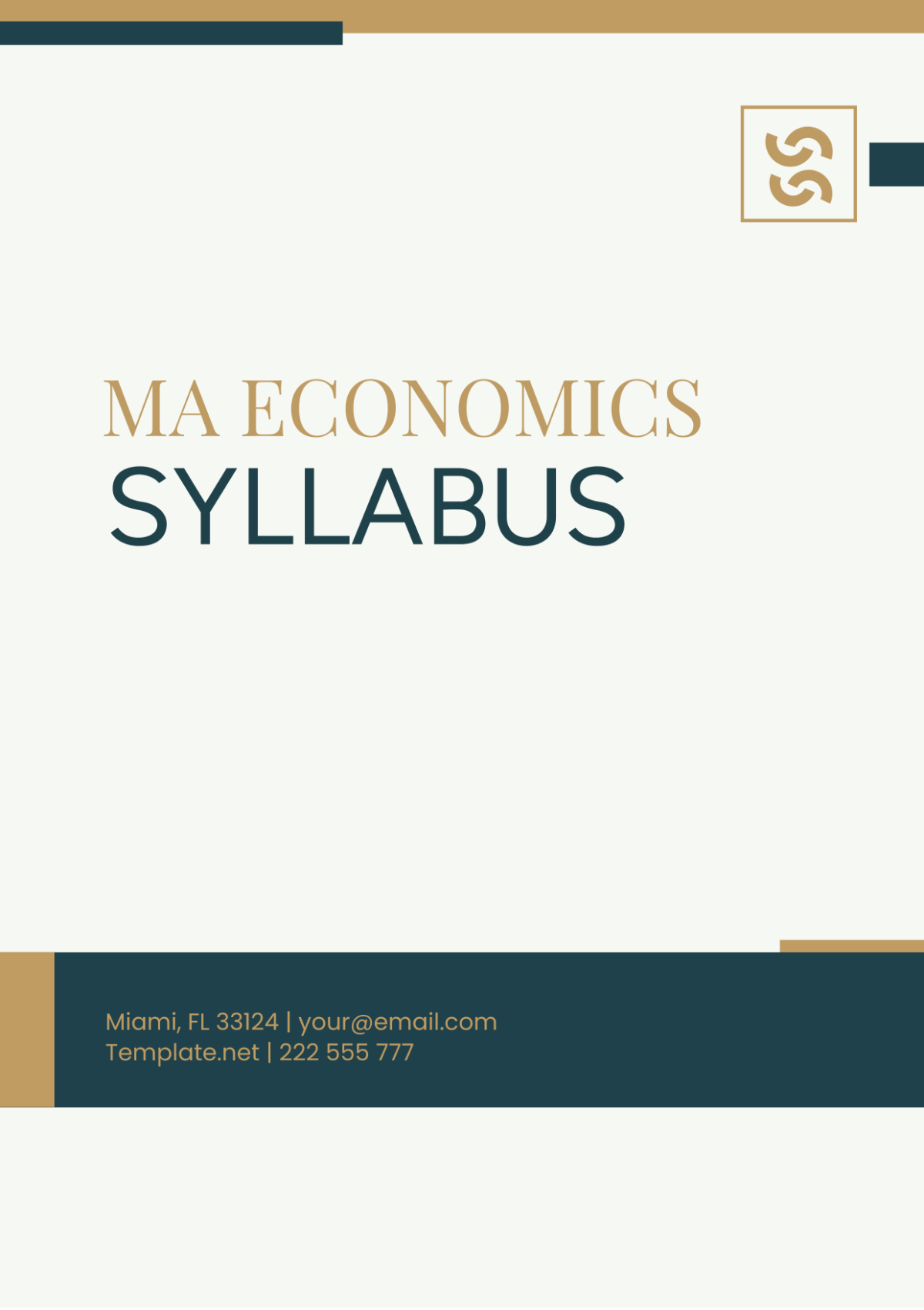 MA Economics Syllabus Template