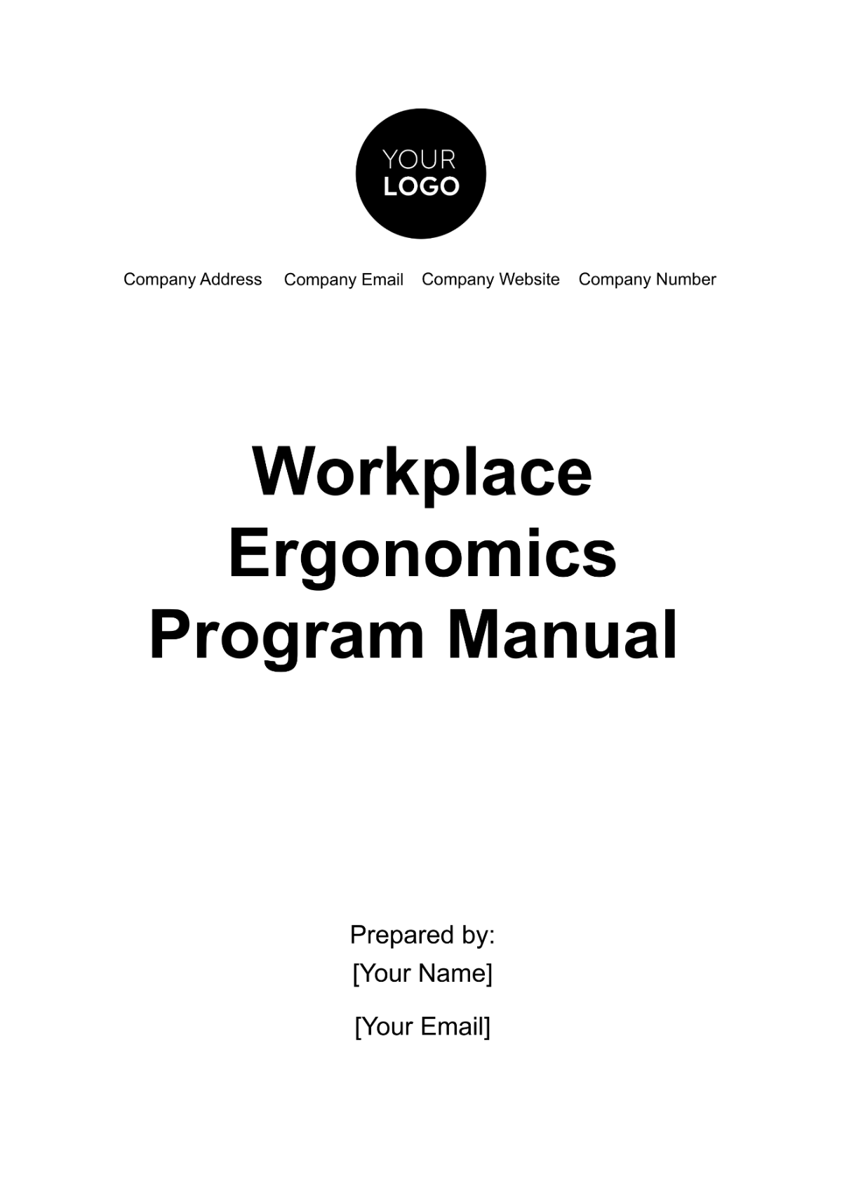 Workplace Ergonomics Program Manual Template