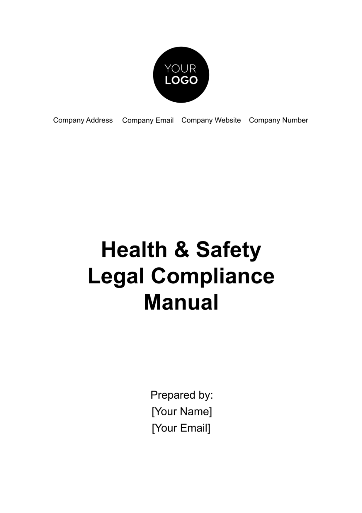 Free Health & Safety Legal Compliance Manual Template