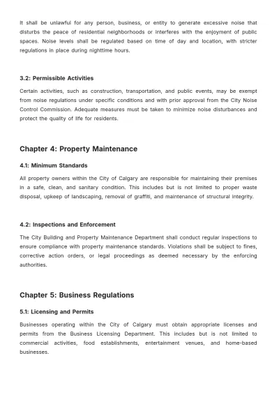 Free Calgary City Bylaws Template to Edit Online