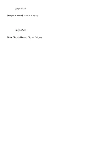 Free Calgary City Bylaws Template to Edit Online