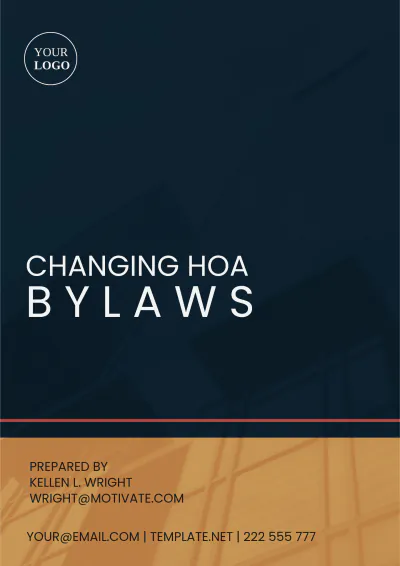 Free Changing Hoa Bylaws Template to Edit Online