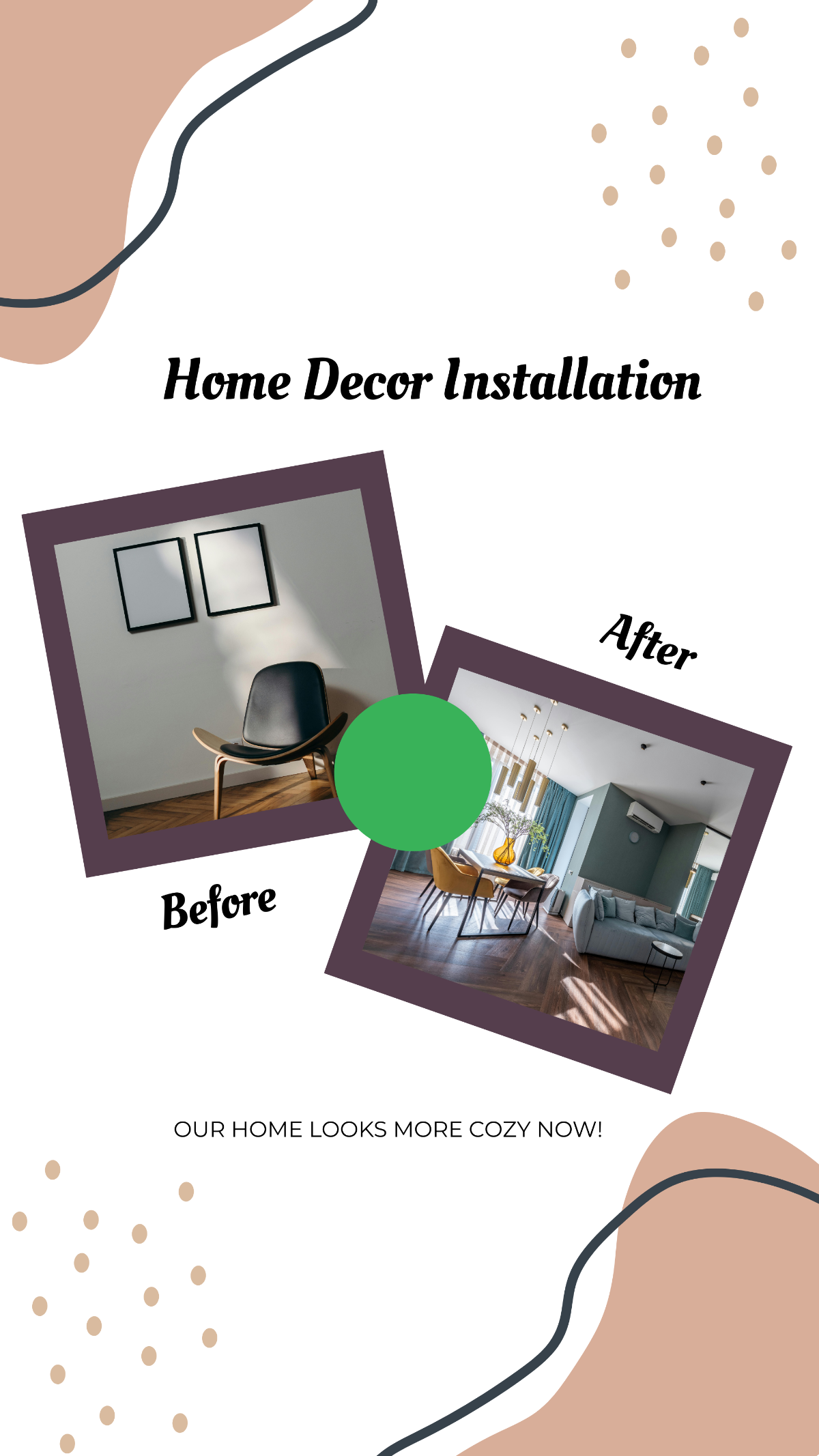 Free Home Decor Before and After X Post Template