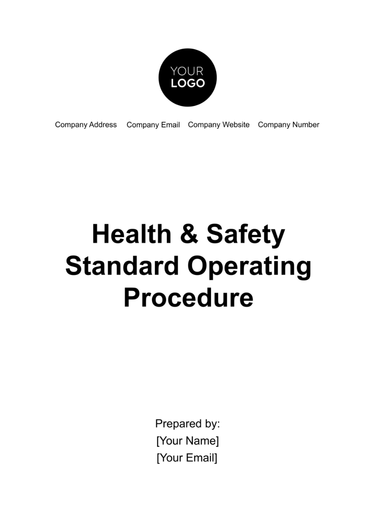 Health & Safety Standard Operating Procedure Template