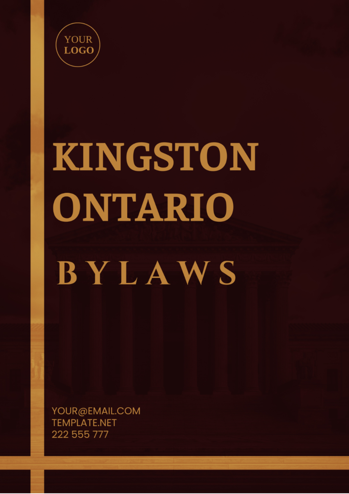Kingston Ontario Bylaws Template