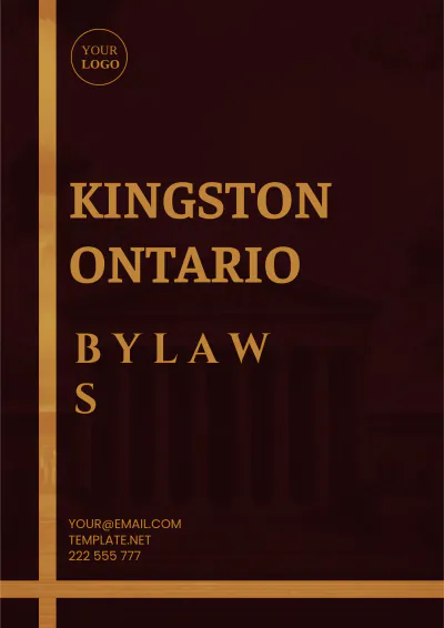 Free Kingston Ontario Bylaws Template to Edit Online