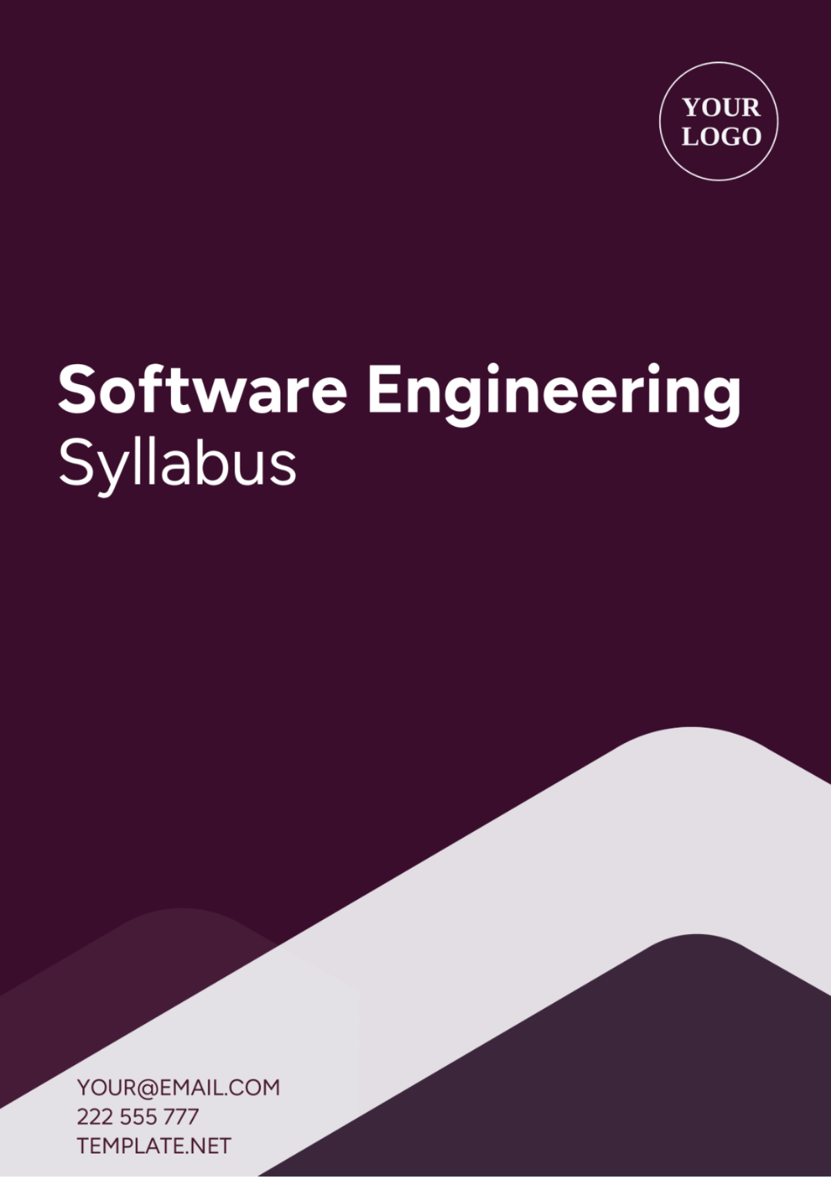 Software Engineering Syllabus Template