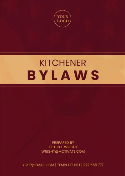 Free Kitchener Bylaws Template to Edit Online