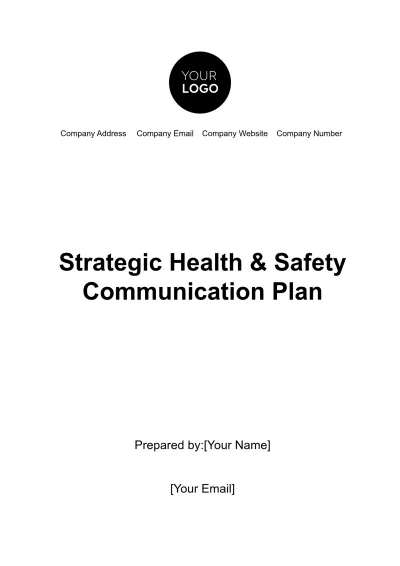 Free Strategic Health & Safety Communication Plan Template to Edit Online