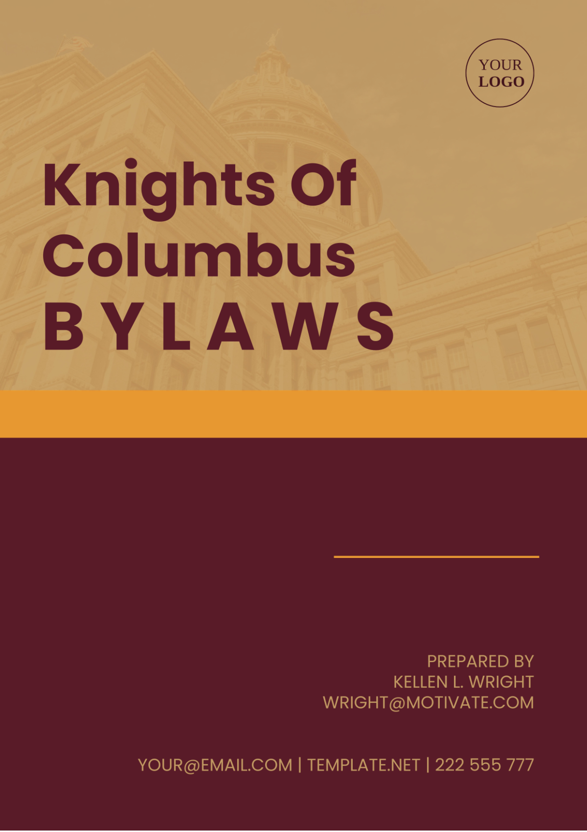 Knights Of Columbus Bylaws Template