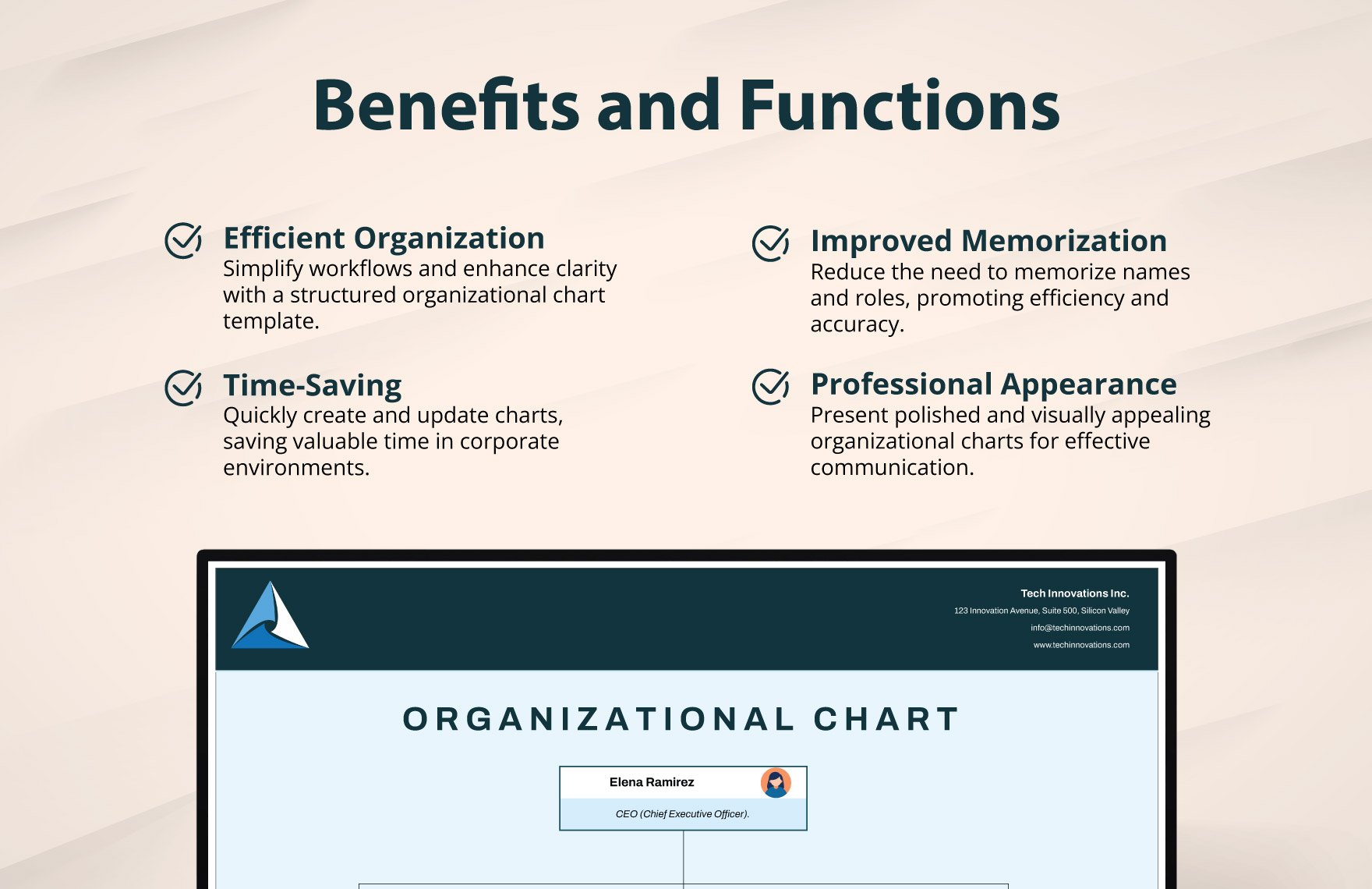 Corporate Organizational Chart Template