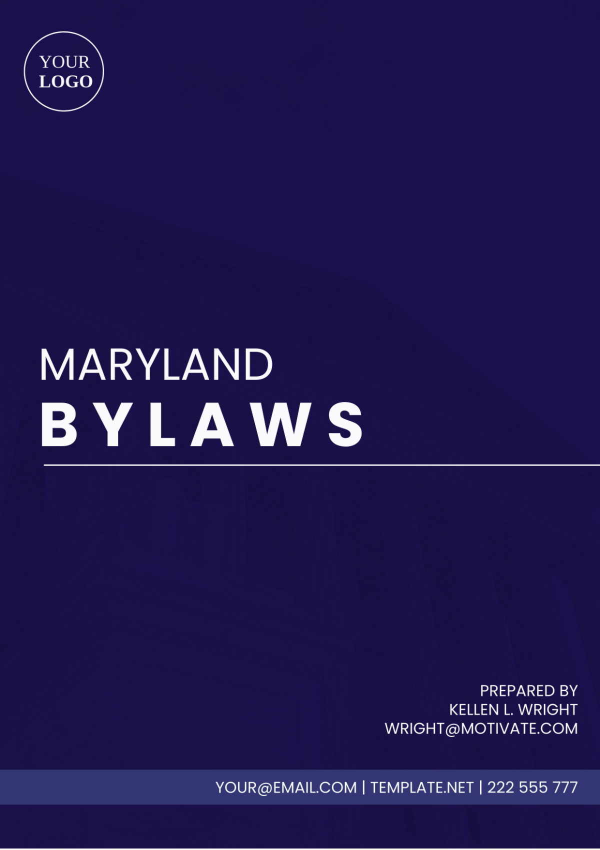 Maryland Bylaws Template