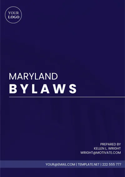 Free Maryland Bylaws Template to Edit Online