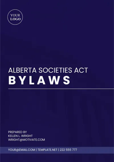 Free Alberta Societies Act Bylaws Template to Edit Online
