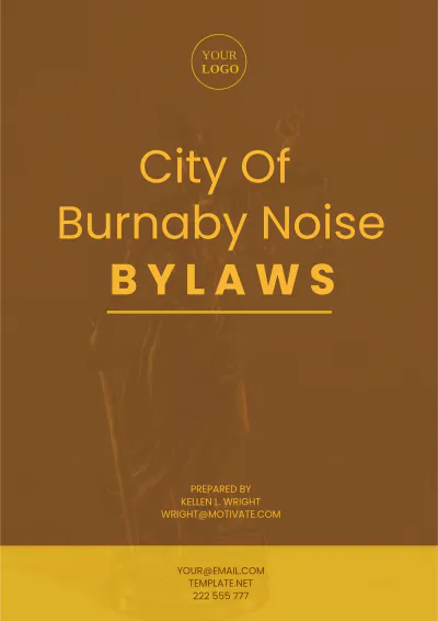 Free City Of Burnaby Noise Bylaws Template to Edit Online