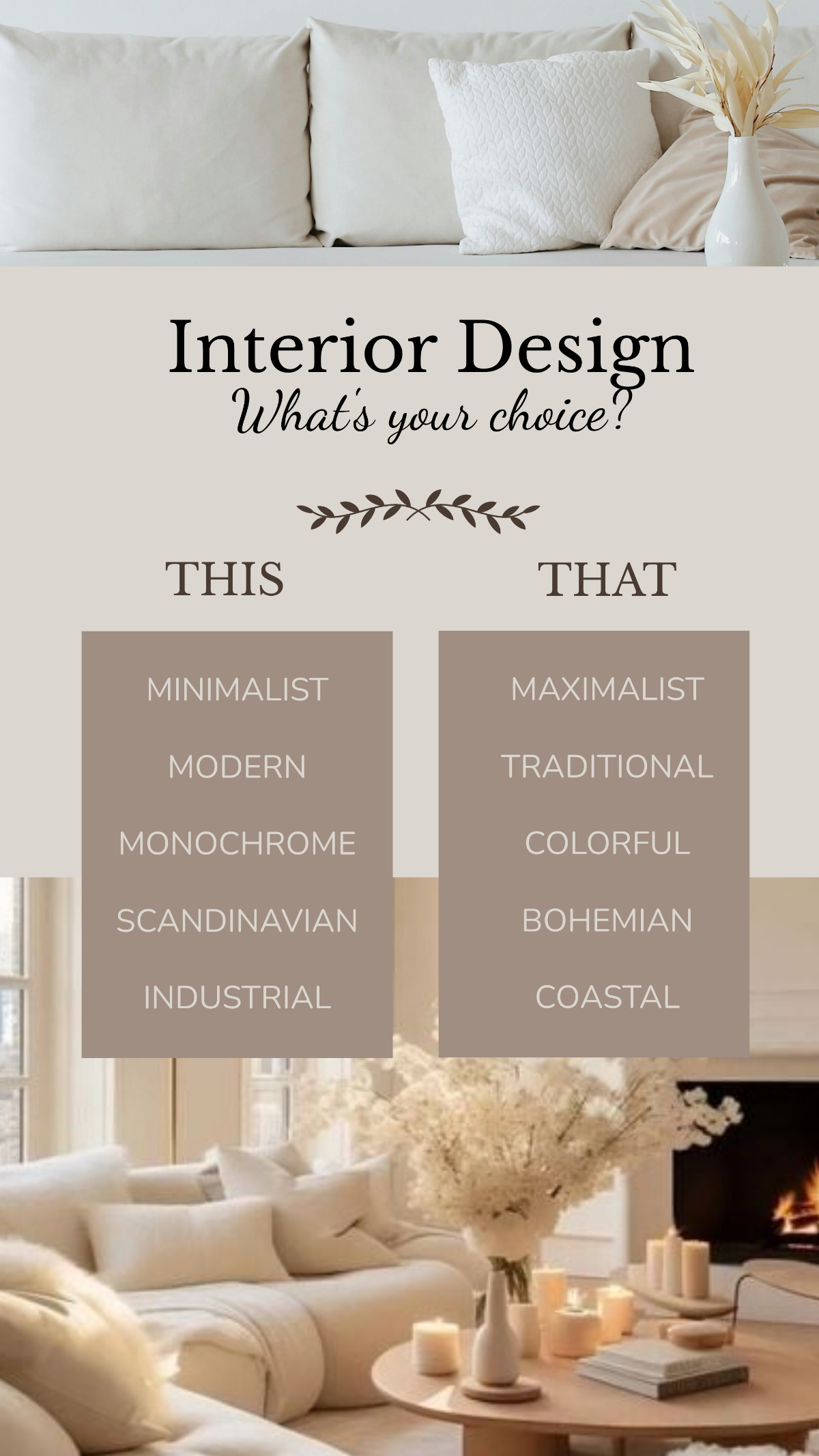 This or That Interior Design Instagram Story Template