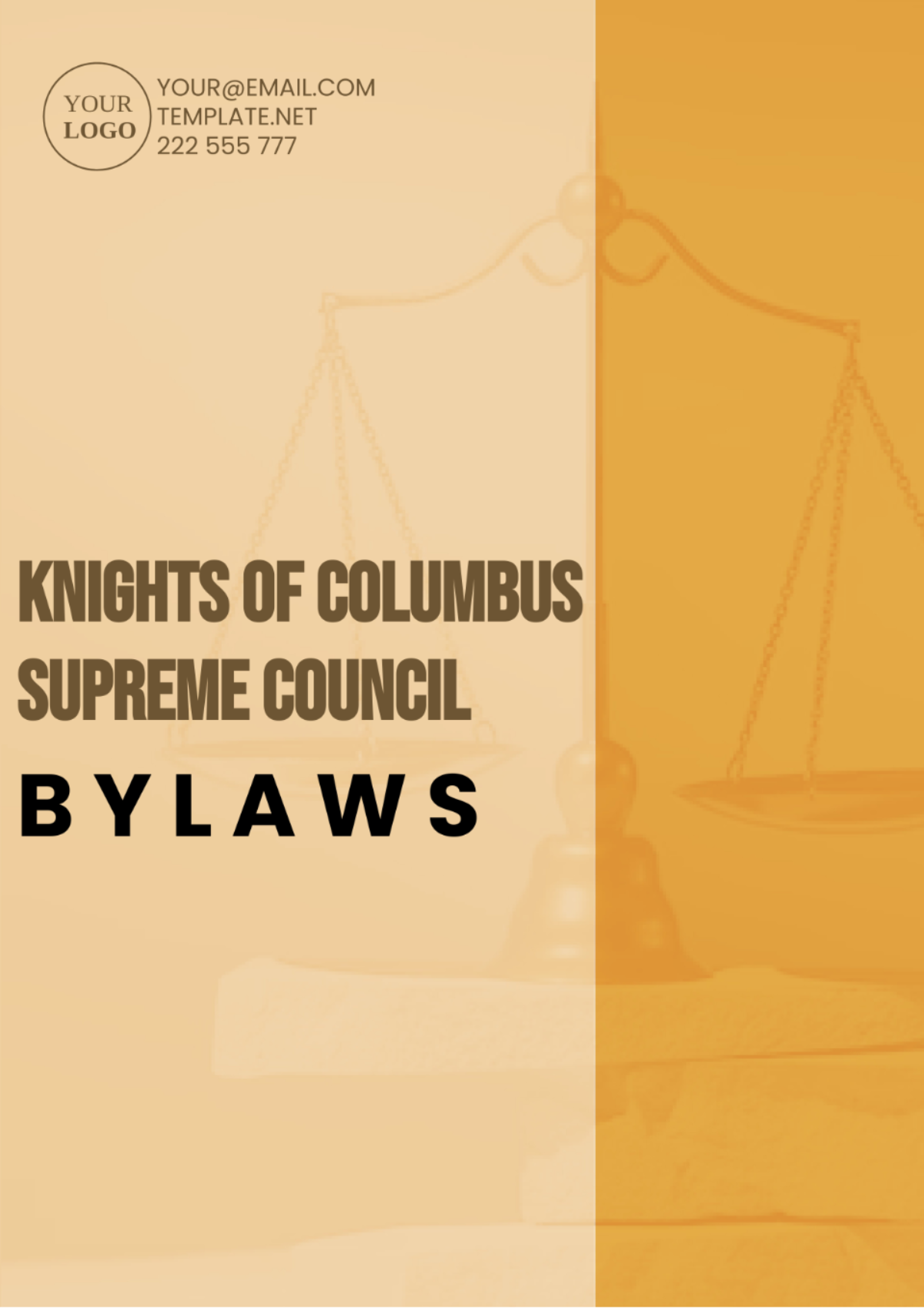 Free Knights Of Columbus Supreme Council Bylaws Template