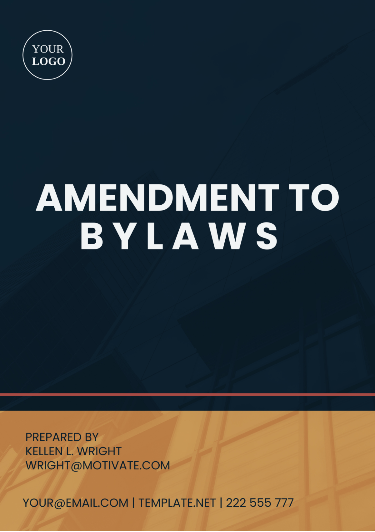 Free Amendment To Bylaws Template
