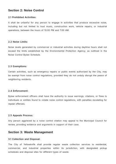 Free City Of Yellowknife Bylaws Template to Edit Online