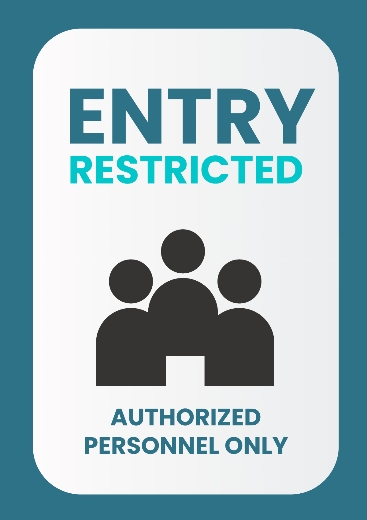 Authorized Personnel Only Cleaning Services Area Sign Template