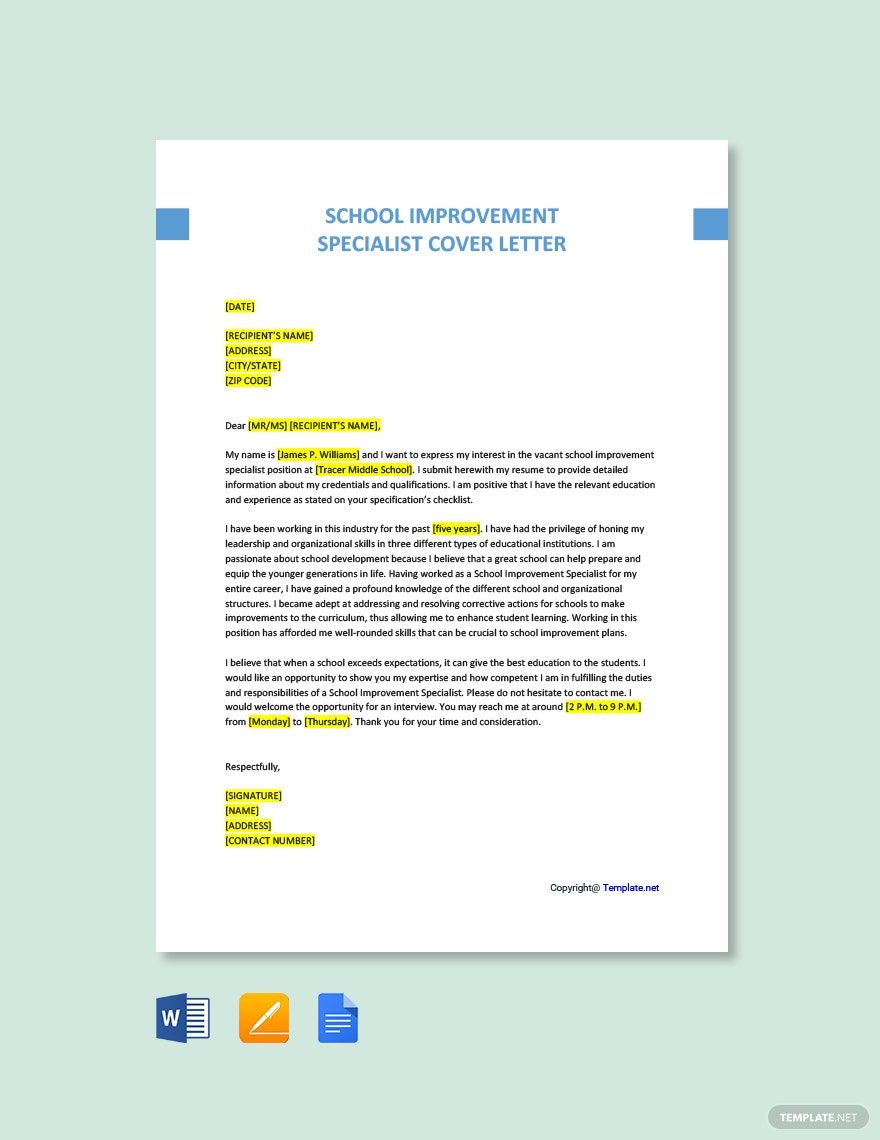 Free School Crossing Guard Cover Letter Template Google Docs, Word