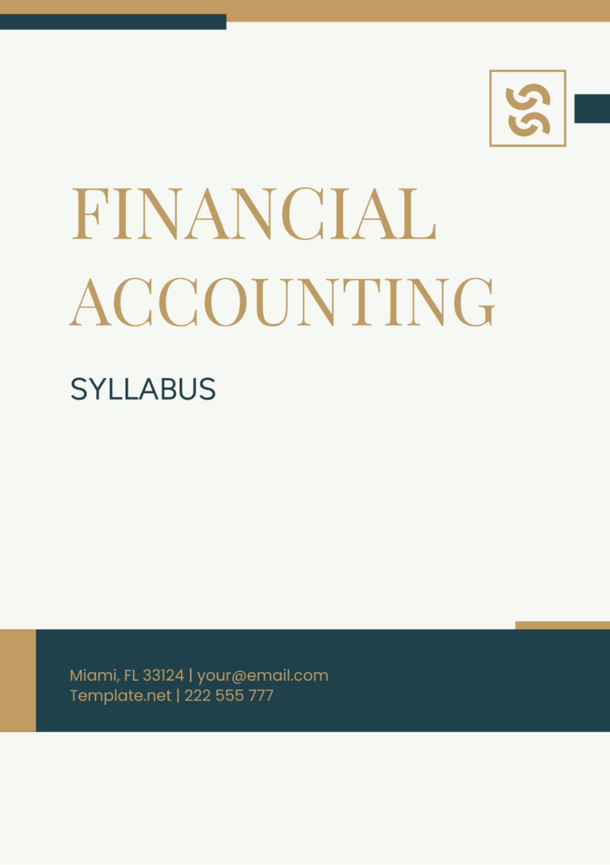 Financial Accounting Syllabus Template