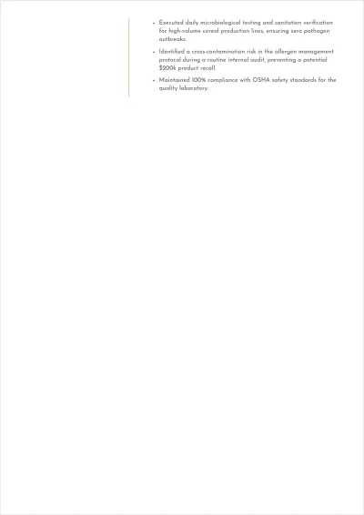 Free Food Auditor ATS Resume Template, AI Resume Builder