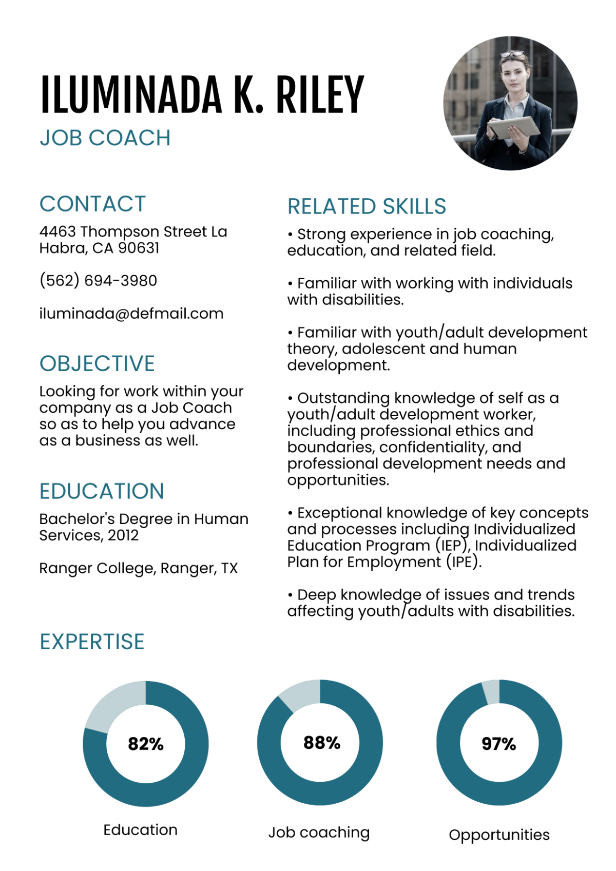Job Coach Resume