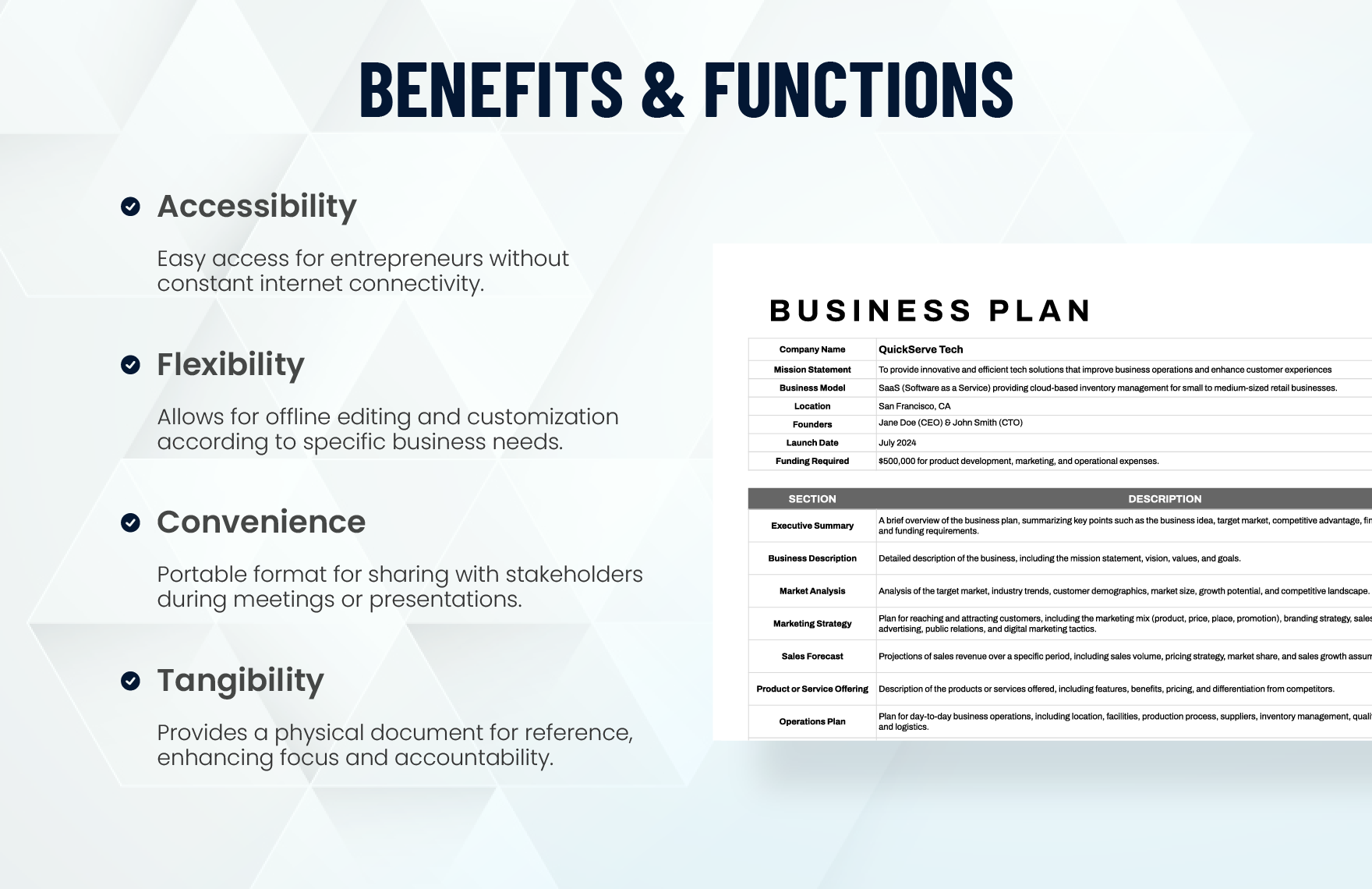 Printable Business Plan Template
