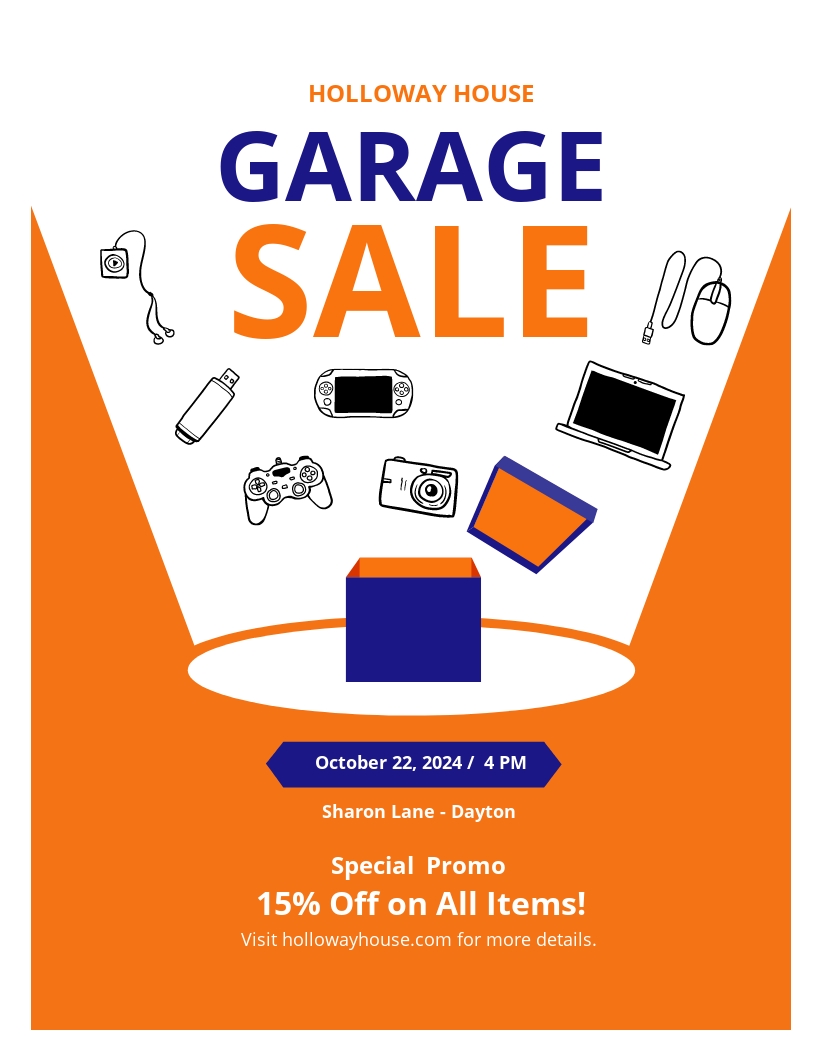 Garage Sale Flyer Template - Illustrator, InDesign, Word, Apple Within Garage Sale Flyer Template Word