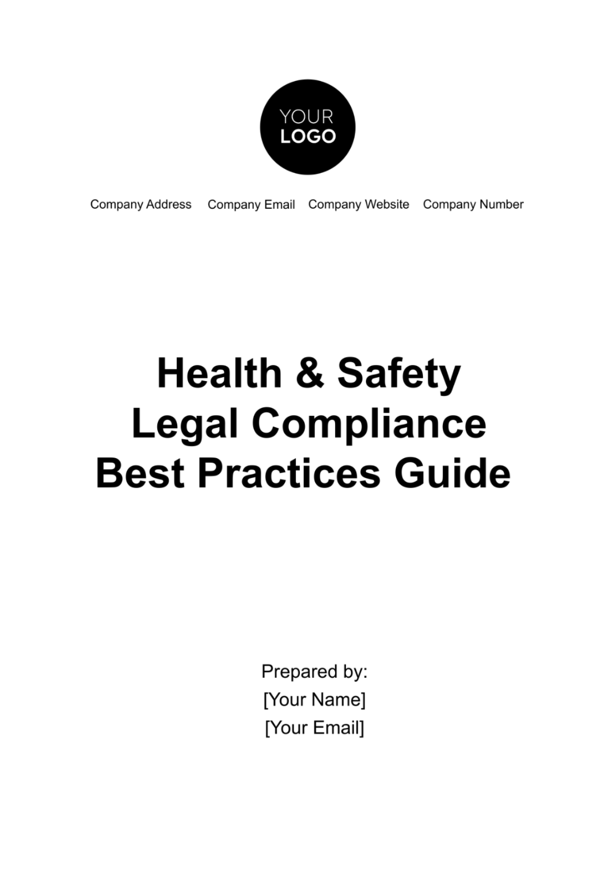 Health & Safety Legal Compliance Best Practices Guide Template