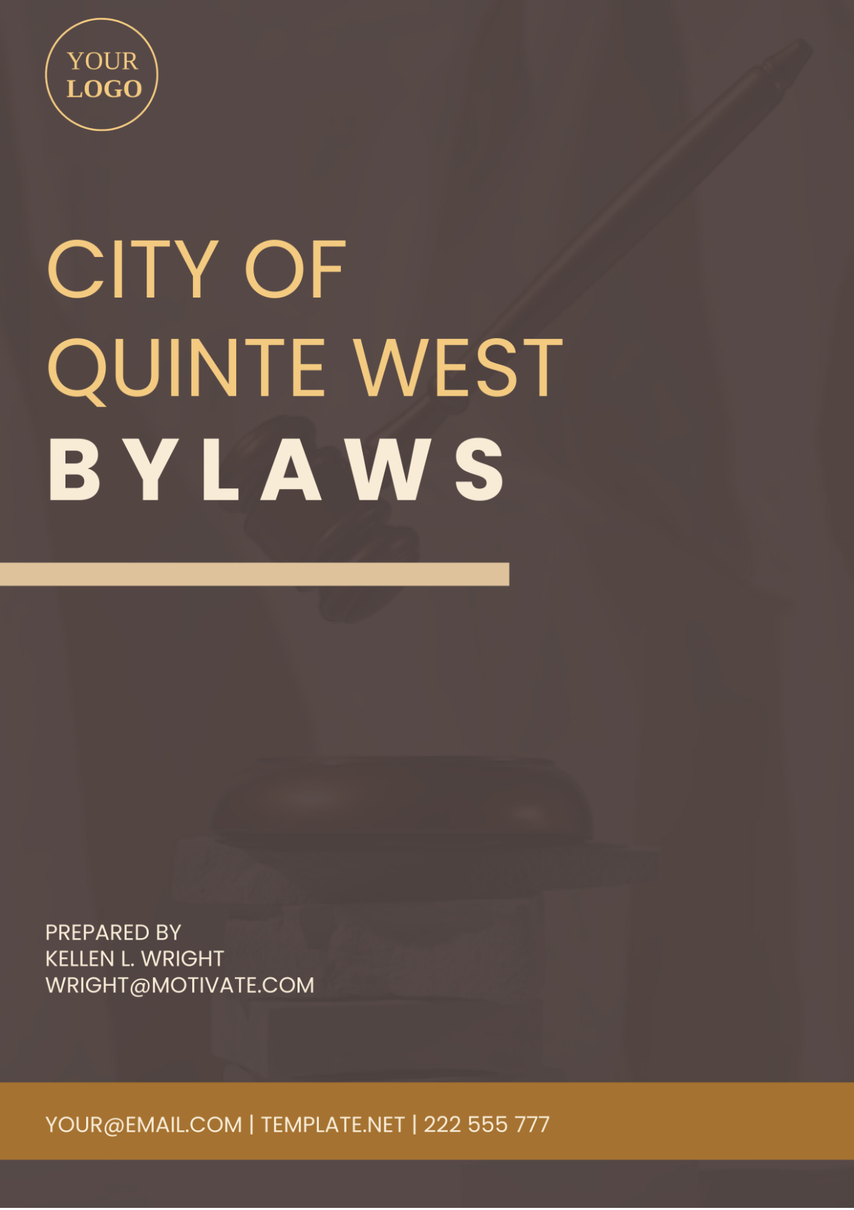 City Of Quinte West Bylaws Template