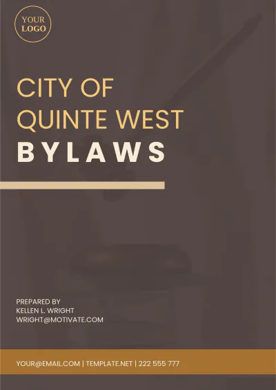 Free City Of Quinte West Bylaws Template to Edit Online